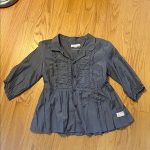 Odd Molly Pintuck Pleat Blouse 2/medium grey